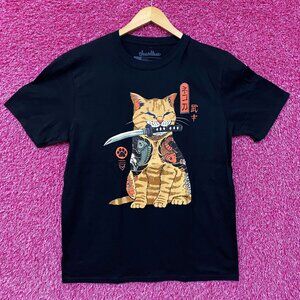 Catana Nekoa Yakuza Cat Graphic Design T-Shirt large
